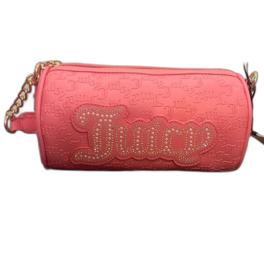 Juicy Couture String of Pearls Roll Bag Pink Barrel
